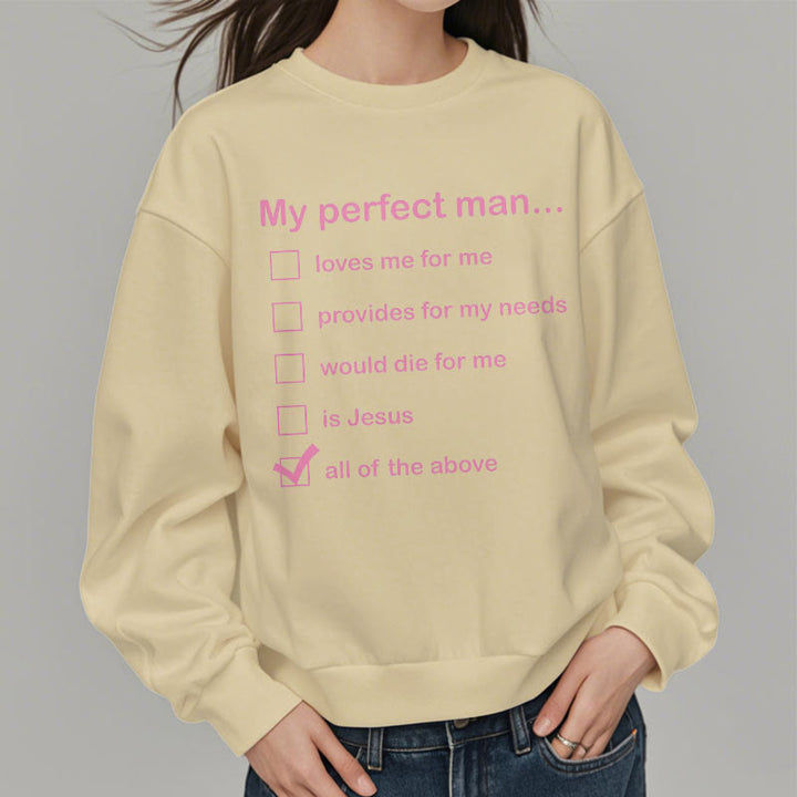 Sweat-shirt Christianartworkshop style moderne « Mon homme parfait est Jésus » doublé polaire en polyester - image 17
