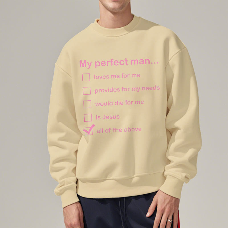 Sweat-shirt Christianartworkshop style moderne « Mon homme parfait est Jésus » doublé polaire en polyester - image 18