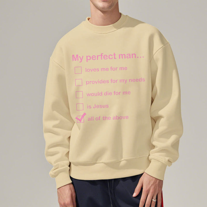 Sweat-shirt Christianartworkshop style moderne « Mon homme parfait est Jésus » doublé polaire en polyester - image 18