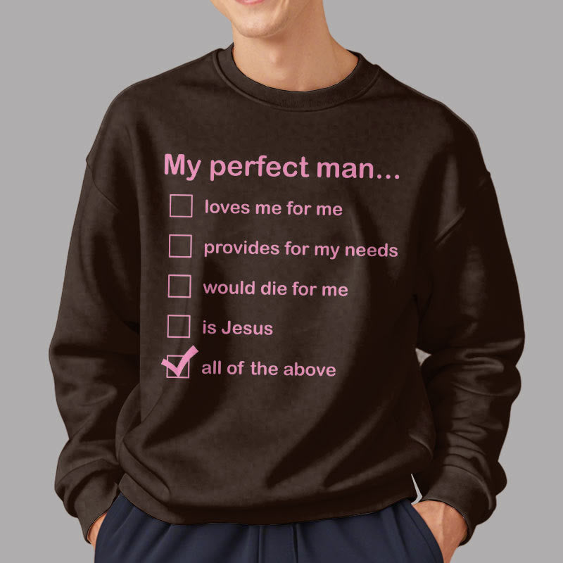Sweat-shirt Christianartworkshop style moderne « Mon homme parfait est Jésus » doublé polaire en polyester - image 22