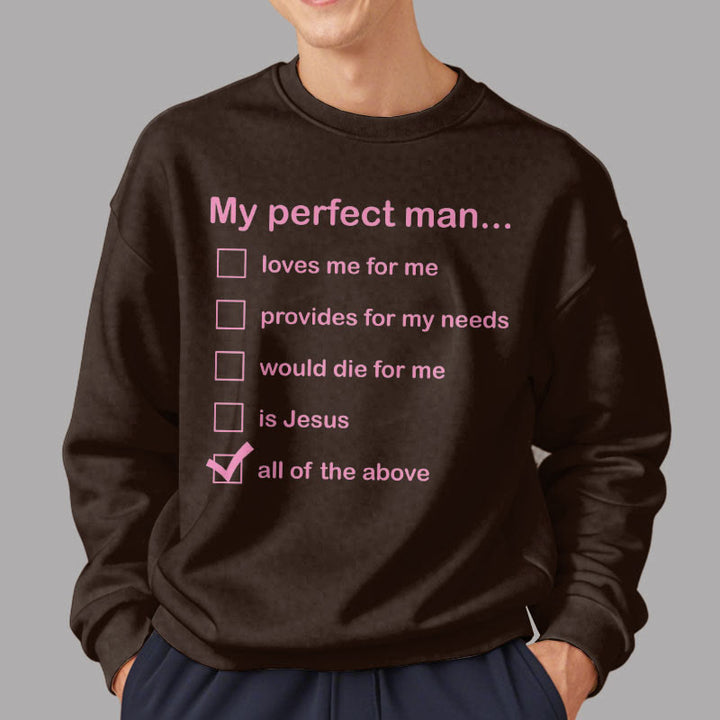 Sweat-shirt Christianartworkshop style moderne « Mon homme parfait est Jésus » doublé polaire en polyester - image 22