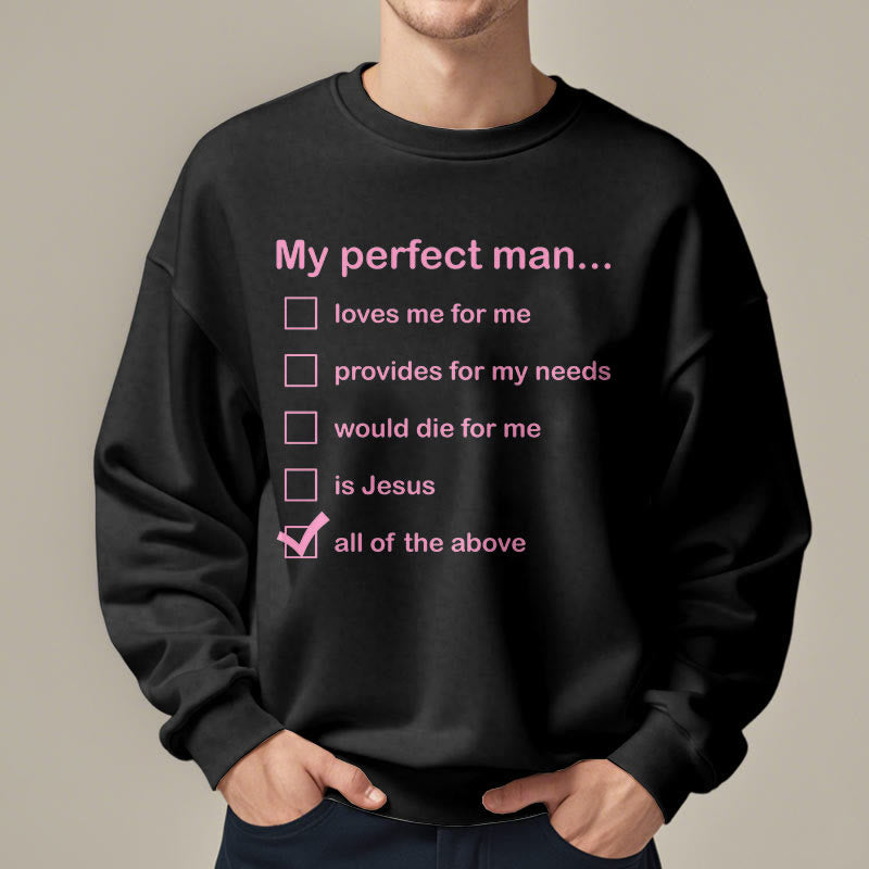 Sweat-shirt Christianartworkshop style moderne « Mon homme parfait est Jésus » doublé polaire en polyester - image 7