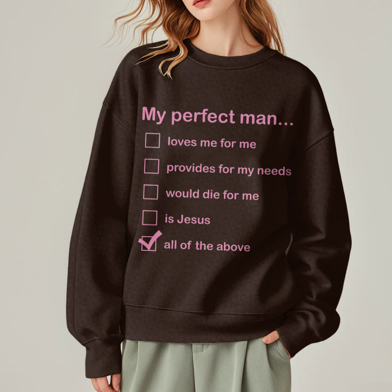 Sweat-shirt Christianartworkshop style moderne « Mon homme parfait est Jésus » doublé polaire en polyester - image 23