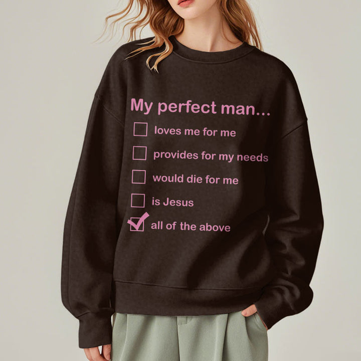 Sweat-shirt Christianartworkshop style moderne « Mon homme parfait est Jésus » doublé polaire en polyester - image 23