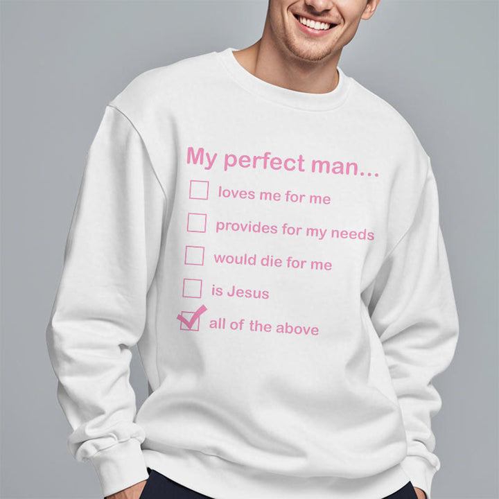 Sweat-shirt Christianartworkshop style moderne « Mon homme parfait est Jésus » doublé polaire en polyester - image 12