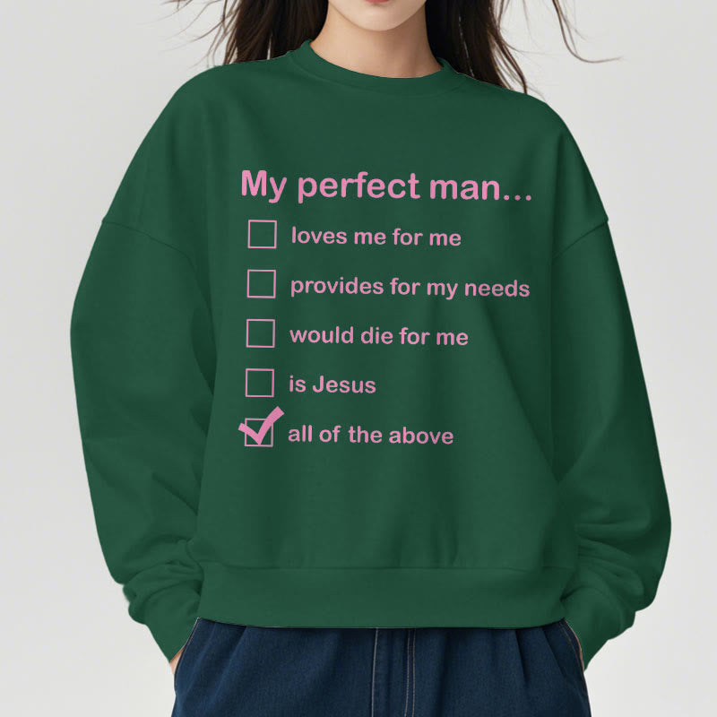 Sweat-shirt Christianartworkshop style moderne « Mon homme parfait est Jésus » doublé polaire en polyester - image 28
