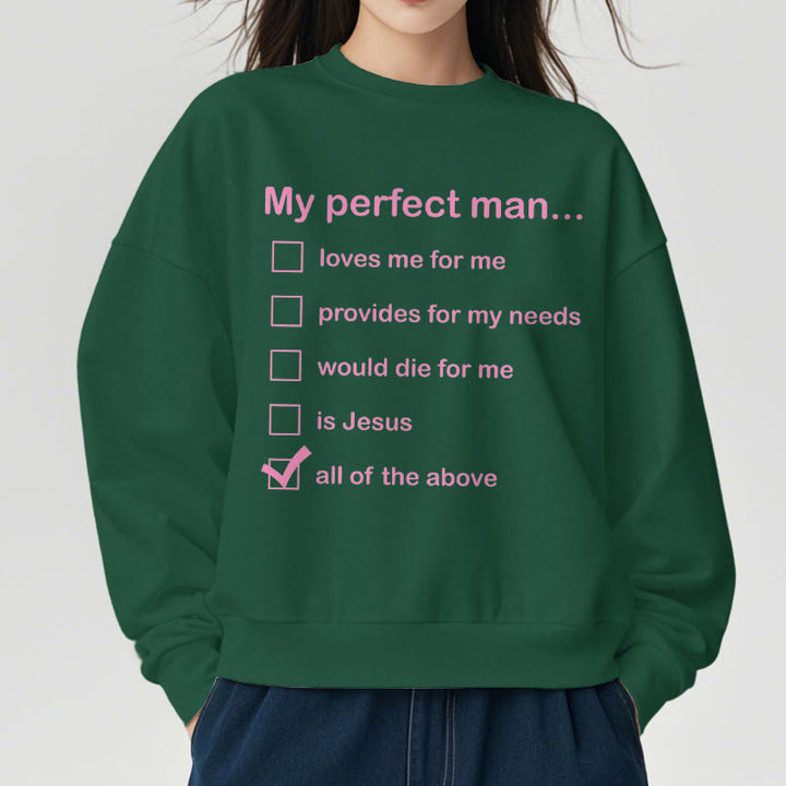 Sweat-shirt Christianartworkshop style moderne « Mon homme parfait est Jésus » doublé polaire en polyester - image 28