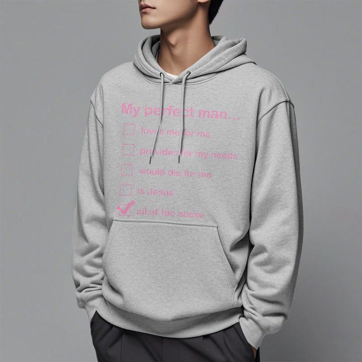 Sweat à capuche en polyester doublé polaire « Mon homme parfait est Jésus » style moderne de Christianartworkshop - image 32