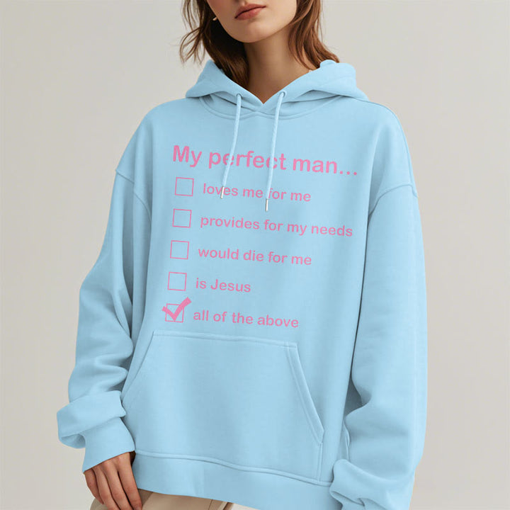 Sweat à capuche en polyester doublé polaire « Mon homme parfait est Jésus » style moderne de Christianartworkshop - image 28