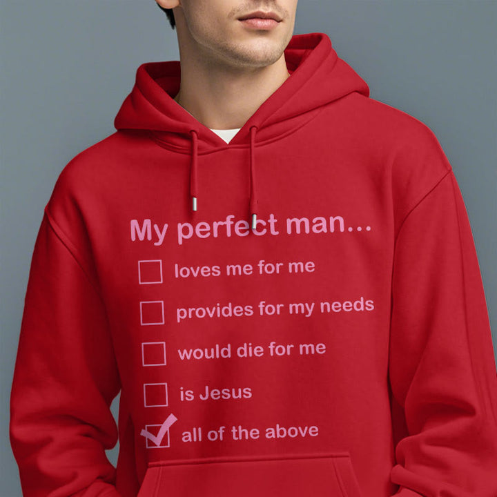 Sweat à capuche en polyester doublé polaire « Mon homme parfait est Jésus » style moderne de Christianartworkshop - image 37