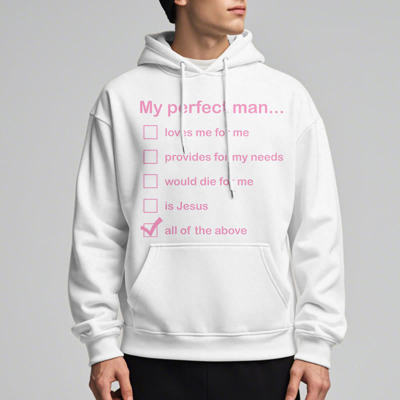 Sweat à capuche en polyester doublé polaire « Mon homme parfait est Jésus » style moderne de Christianartworkshop - image 2