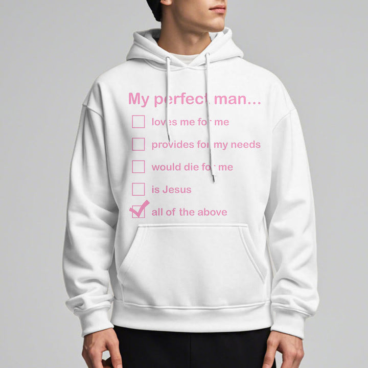 Sweat à capuche en polyester doublé polaire « Mon homme parfait est Jésus » style moderne de Christianartworkshop - image 2