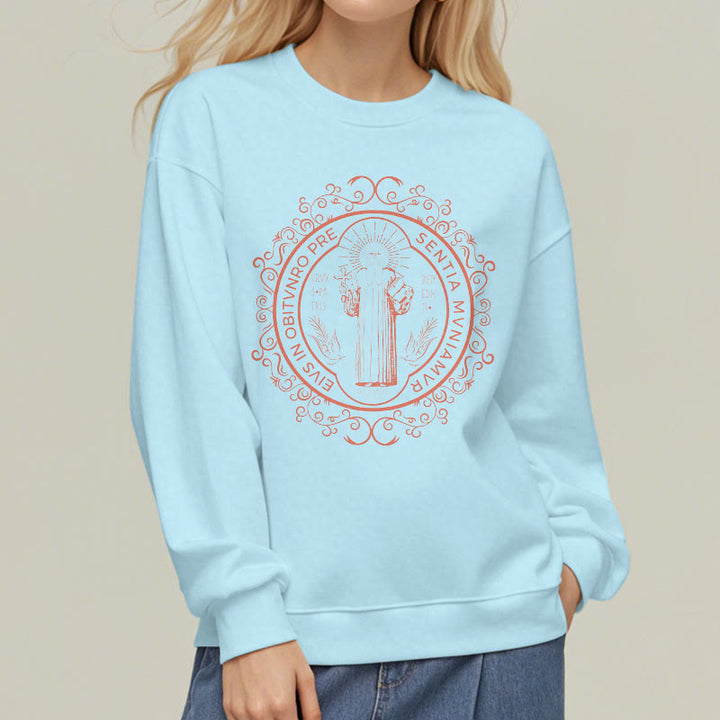Sweat-shirt en polyester doublé polaire, style classique, à motif floral Saint-Benoît, de Christianartworkshop - image 28