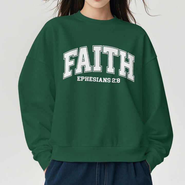 Sweat-shirt en polyester doublé polaire Christianartworkshop, style moderne, Foi, Éphésiens 2:8 - image 2