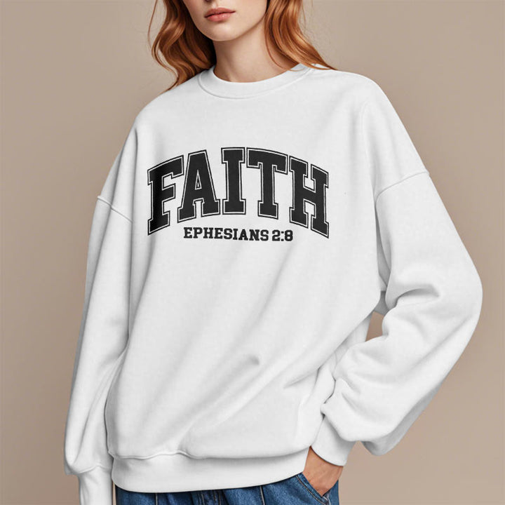 Sweat-shirt en polyester doublé polaire Christianartworkshop, style moderne, Foi, Éphésiens 2:8 - image 13