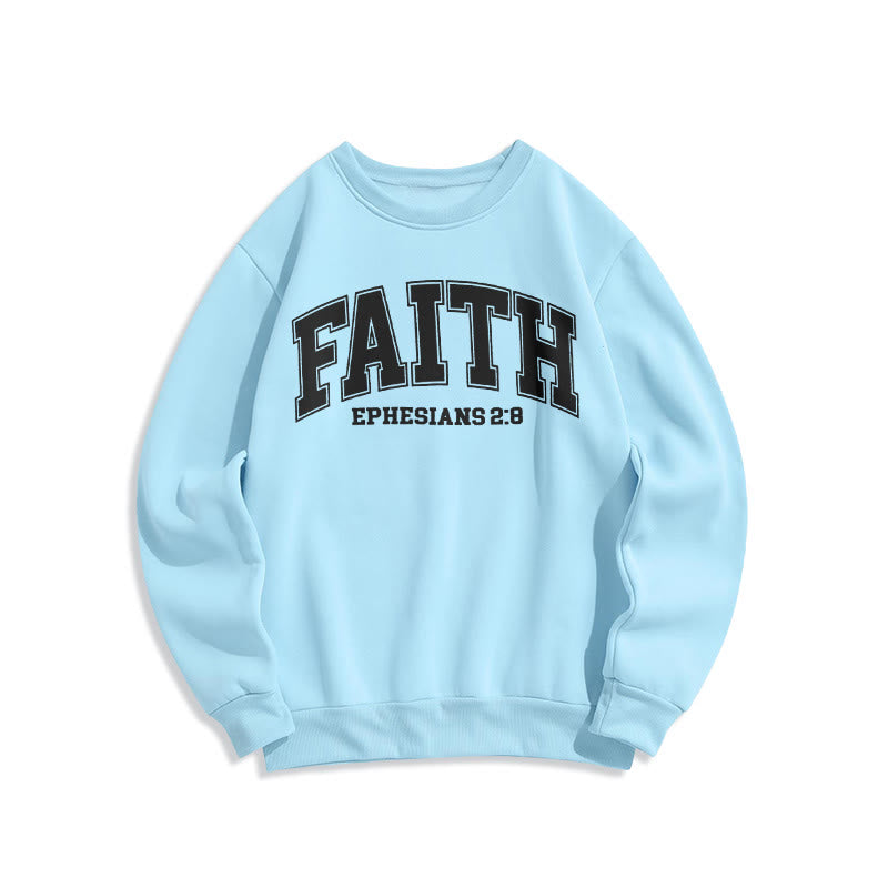 Sweat-shirt en polyester doublé polaire Christianartworkshop, style moderne, Foi, Éphésiens 2:8 - Bleu - 2XL - image 25