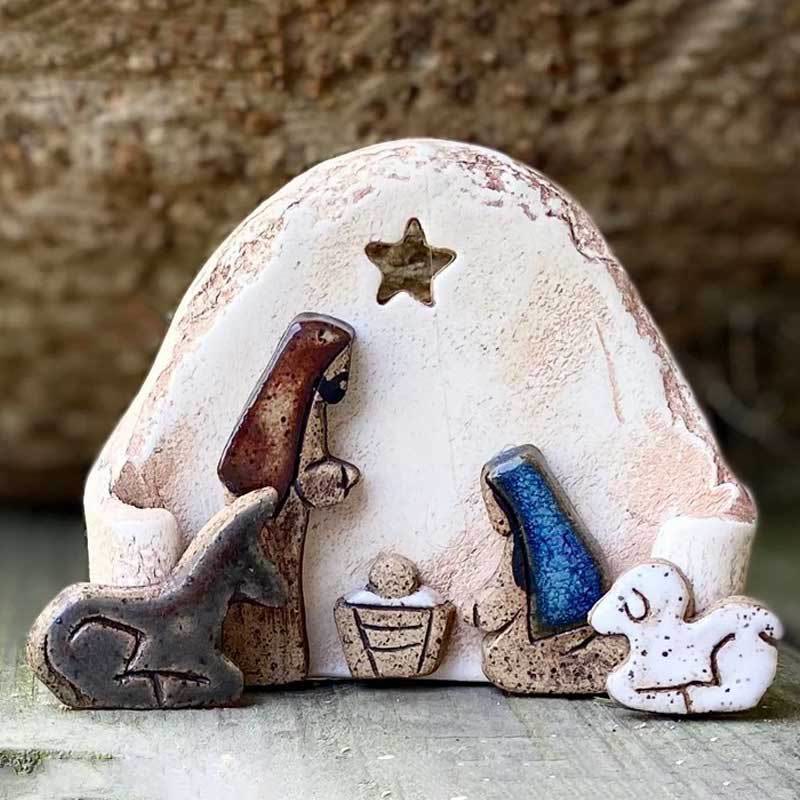 Christianartworkshop Crèche de style classique, étoile, décoration de bureau en résine - Crèche - image 0