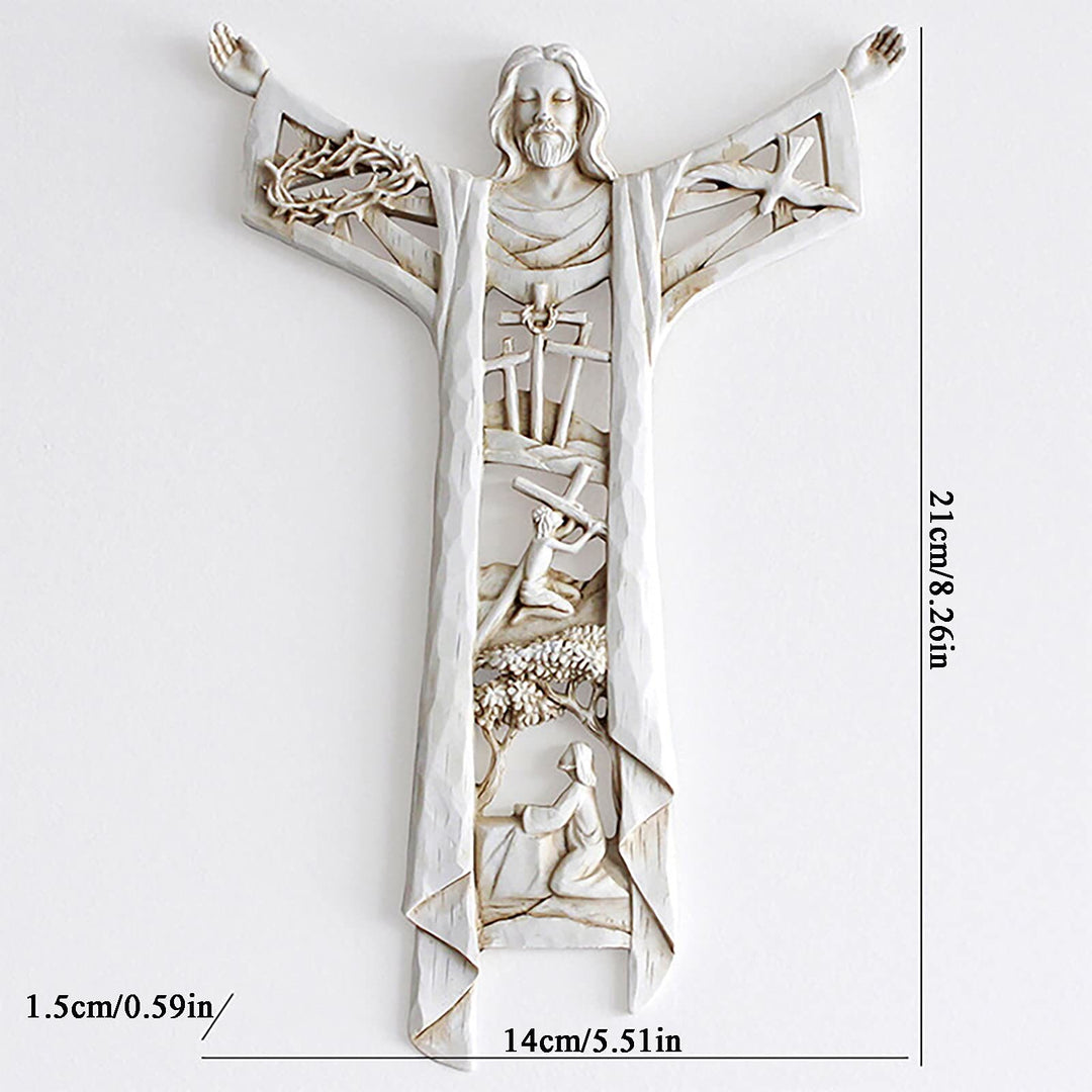 Christianartworkshop Ornement de bureau en forme de statuette de Jésus aux bras ouverts, de style classique. - image 3