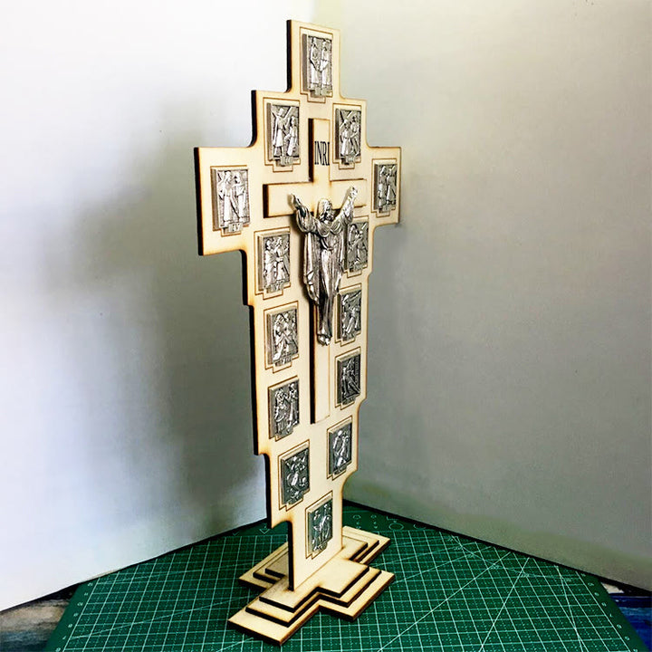 Christianartworkshop Croix crucifix de style classique, ornement décoratif de bureau représentant Jésus - image 2