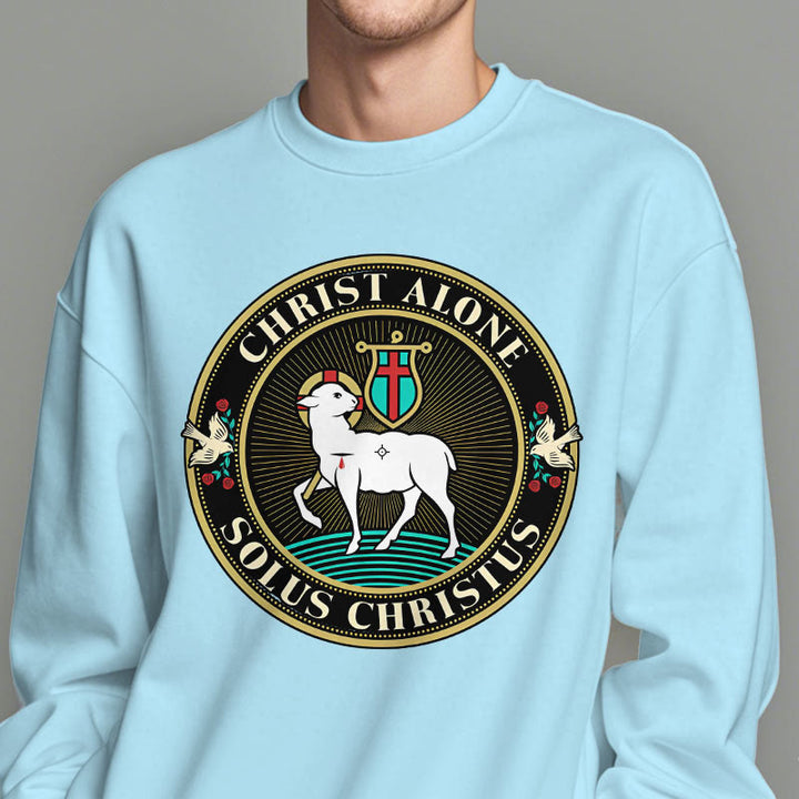 Sweat-shirt en polyester doublé polaire « Christ seul, agneau de Dieu », style moderne, Christianartworkshop - image 27
