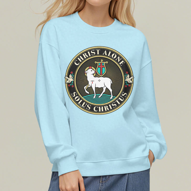 Sweat-shirt en polyester doublé polaire « Christ seul, agneau de Dieu », style moderne, Christianartworkshop - image 28