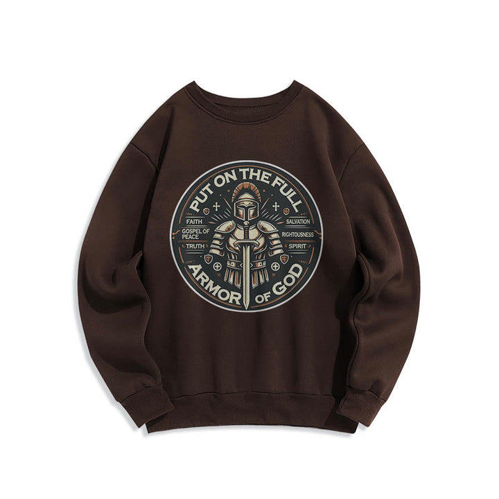 Sweat-shirt en polyester doublé polaire style moderne Christianartworkshop - Brun - 2XL - image 15