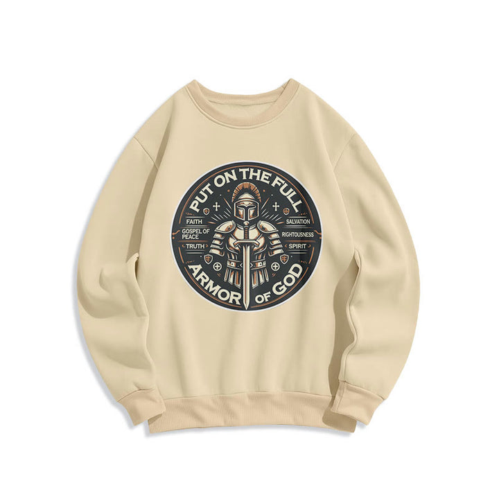 Sweat-shirt en polyester doublé polaire style moderne Christianartworkshop - Beige - 2XL - image 0