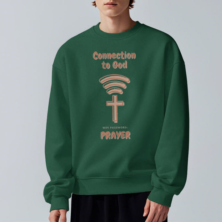 Sweat-shirt en polyester doublé polaire style moderne Christianartworkshop pour la prière et le lien avec Dieu - image 1