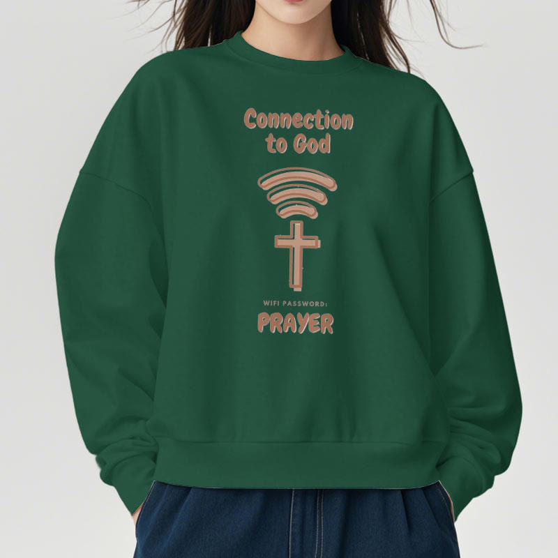 Sweat-shirt en polyester doublé polaire style moderne Christianartworkshop pour la prière et le lien avec Dieu - image 2