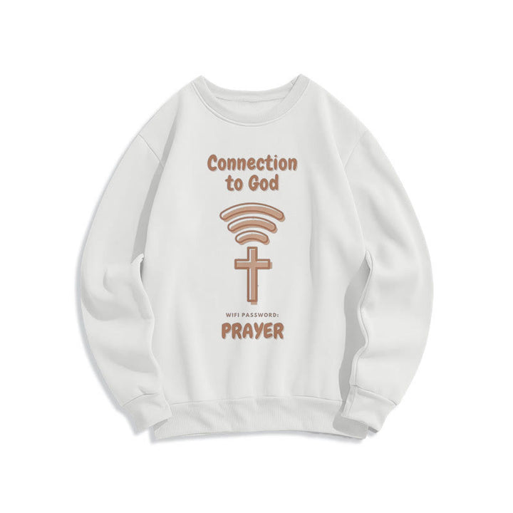 Sweat-shirt en polyester doublé polaire style moderne Christianartworkshop pour la prière et le lien avec Dieu - Blanc - 2XL - image 10