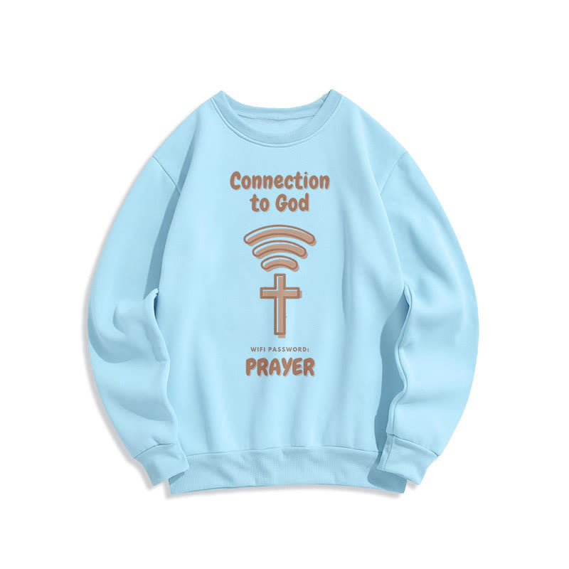 Sweat-shirt en polyester doublé polaire style moderne Christianartworkshop pour la prière et le lien avec Dieu - Bleu - 2XL - image 25