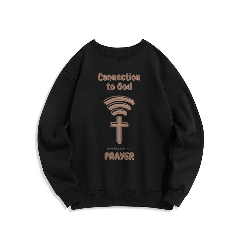 Sweat-shirt en polyester doublé polaire style moderne Christianartworkshop pour la prière et le lien avec Dieu - Noir - 2XL - image 5