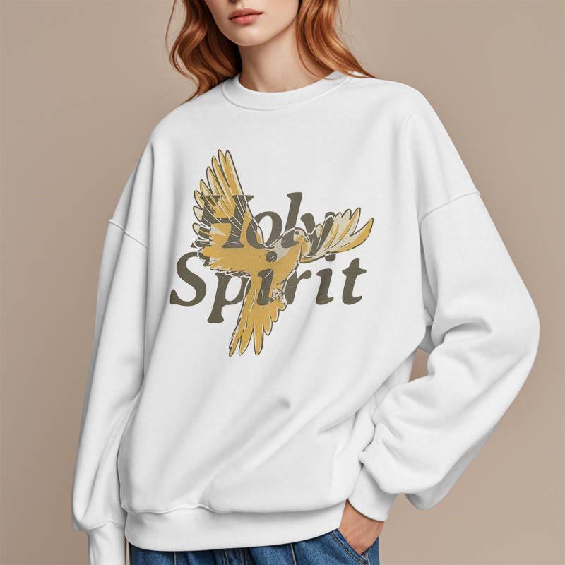 Sweat-shirt en polyester doublé polaire style classique Christianartworkshop avec colombe volante du Saint-Esprit - image 7
