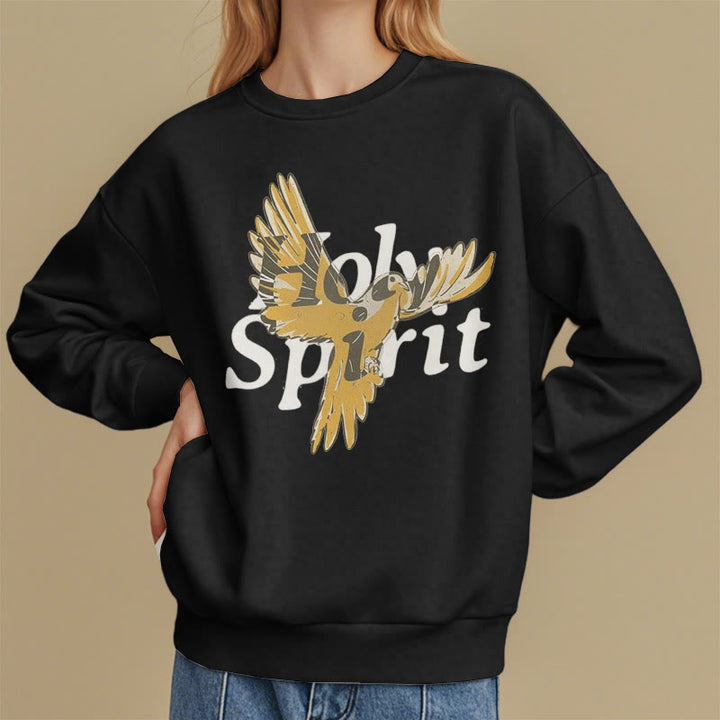 Sweat-shirt en polyester doublé polaire style classique Christianartworkshop avec colombe volante du Saint-Esprit - image 1