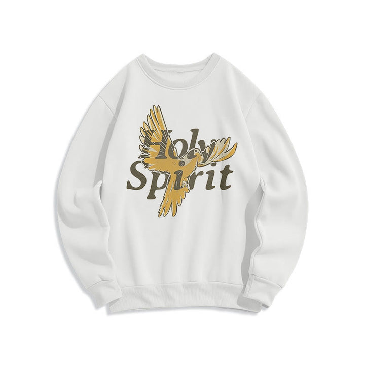 Sweat-shirt en polyester doublé polaire style classique Christianartworkshop avec colombe volante du Saint-Esprit - Blanc - 2XL - image 5