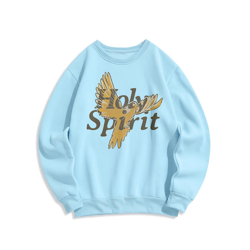 Sweat-shirt en polyester doublé polaire style classique Christianartworkshop avec colombe volante du Saint-Esprit - Bleu - 2XL - image 25