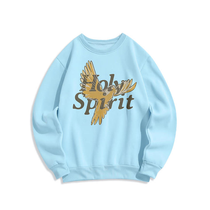 Sweat-shirt en polyester doublé polaire style classique Christianartworkshop avec colombe volante du Saint-Esprit - Bleu - 2XL - image 25