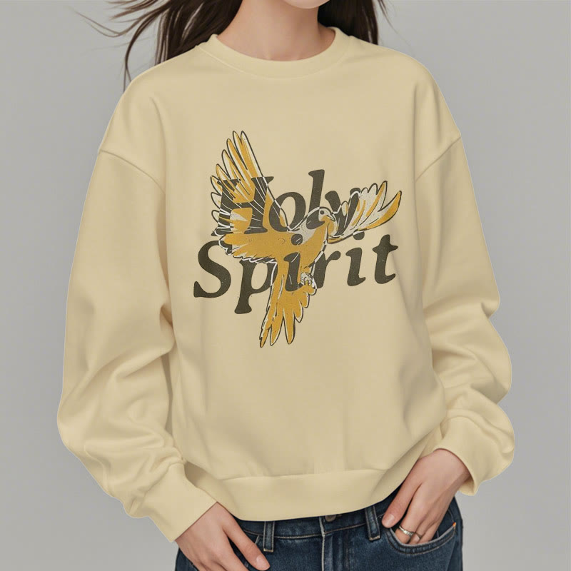 Sweat-shirt en polyester doublé polaire style classique Christianartworkshop avec colombe volante du Saint-Esprit - image 12