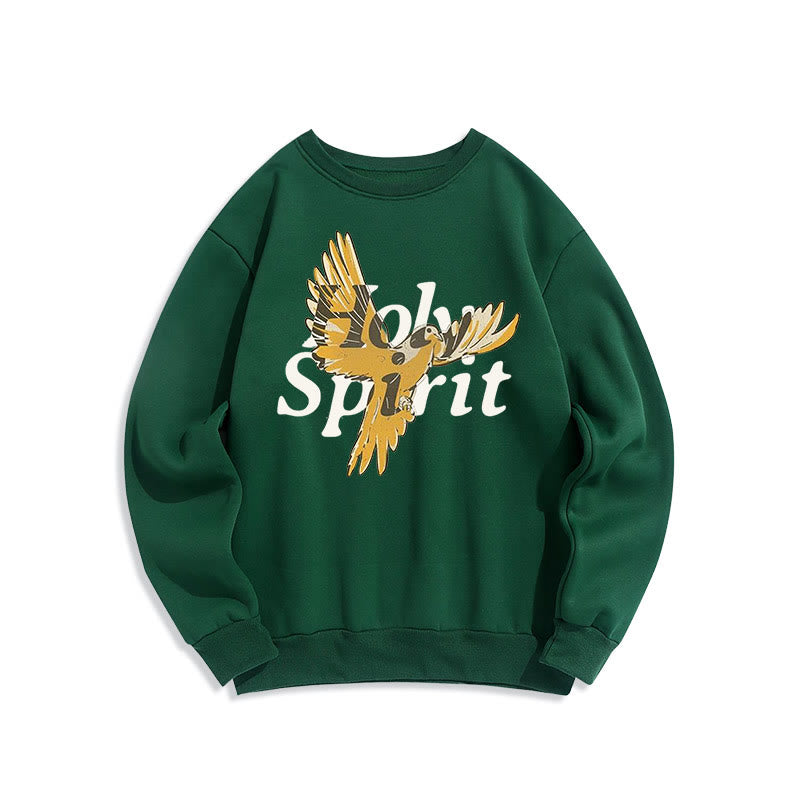 Sweat-shirt en polyester doublé polaire style classique Christianartworkshop avec colombe volante du Saint-Esprit - Vert - 2XL - image 20