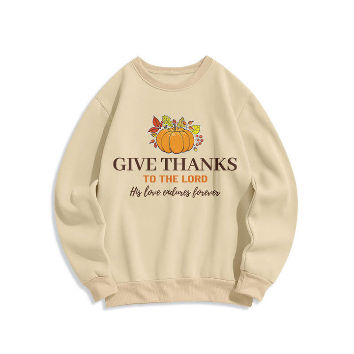 Christianartworkshop Sweat-shirt en polyester doublé polaire style moderne « Citrouille » pour rendre grâce au Seigneur - Beige - 2XL - image 10