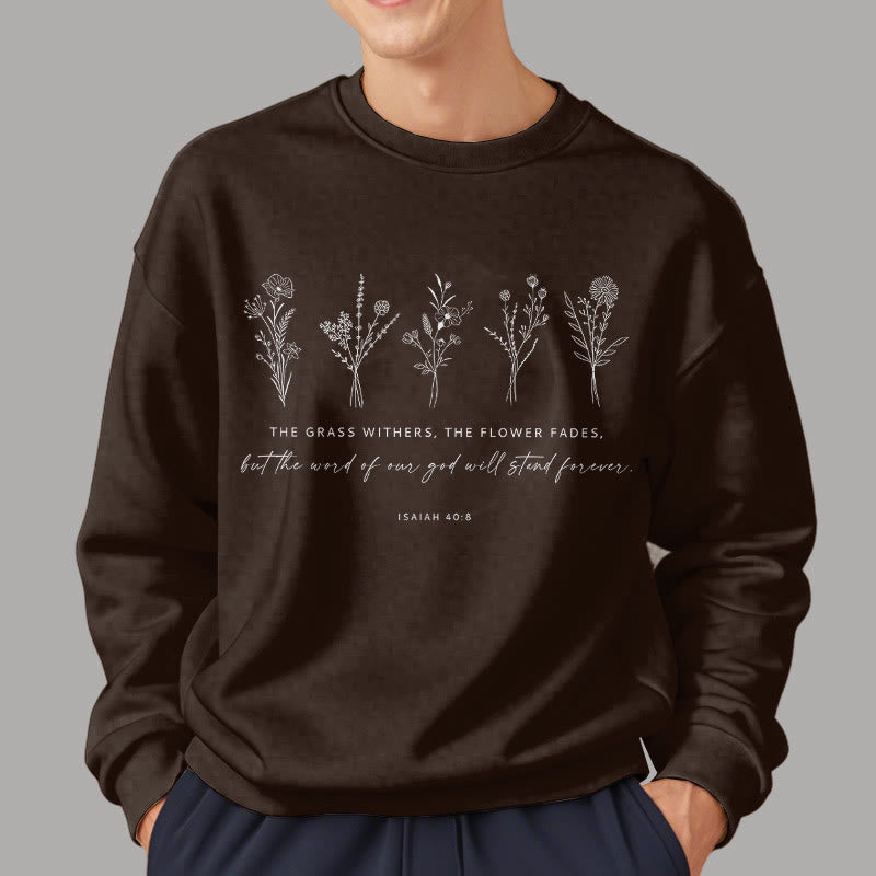 Sweat-shirt en polyester doublé polaire à motif floral « Christianartworkshop » inspiré d'Isaïe 40:8 - image 18
