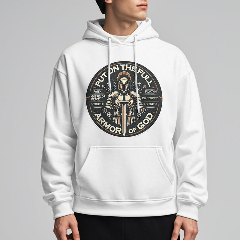 Christianartworkshop Style moderne Enfilez l'armure complète de Dieu Sweat à capuche en polyester doublé polaire - image 13