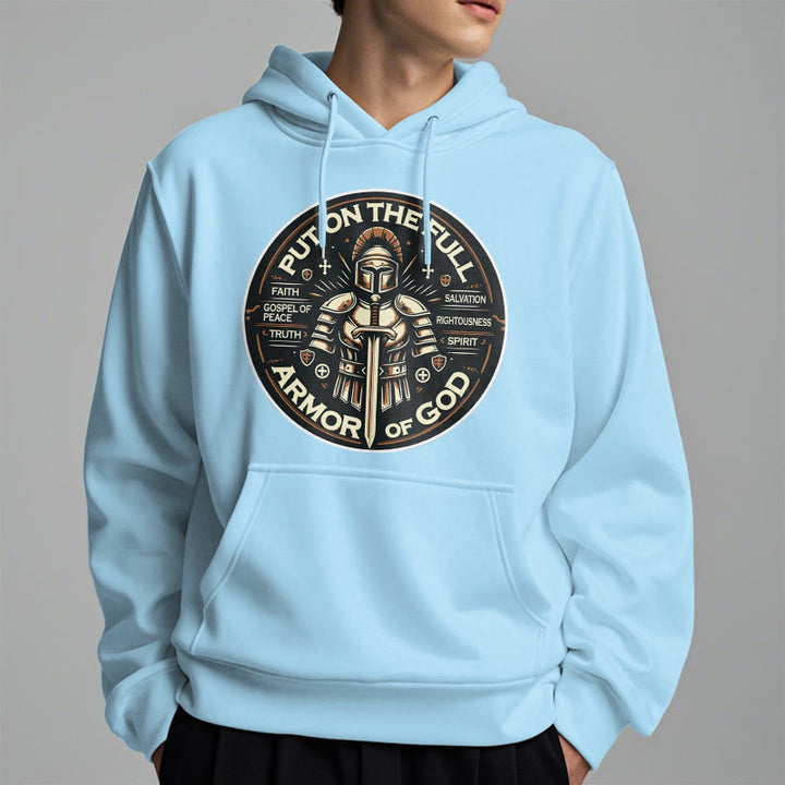 Christianartworkshop Style moderne Enfilez l'armure complète de Dieu Sweat à capuche en polyester doublé polaire - image 32
