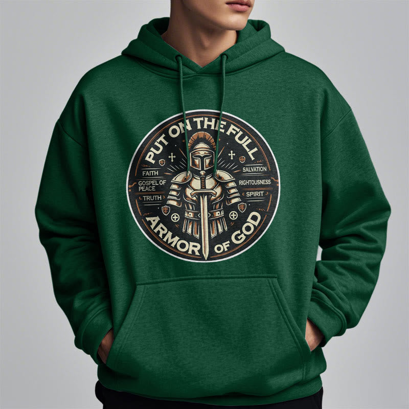 Christianartworkshop Style moderne Enfilez l'armure complète de Dieu Sweat à capuche en polyester doublé polaire - image 27