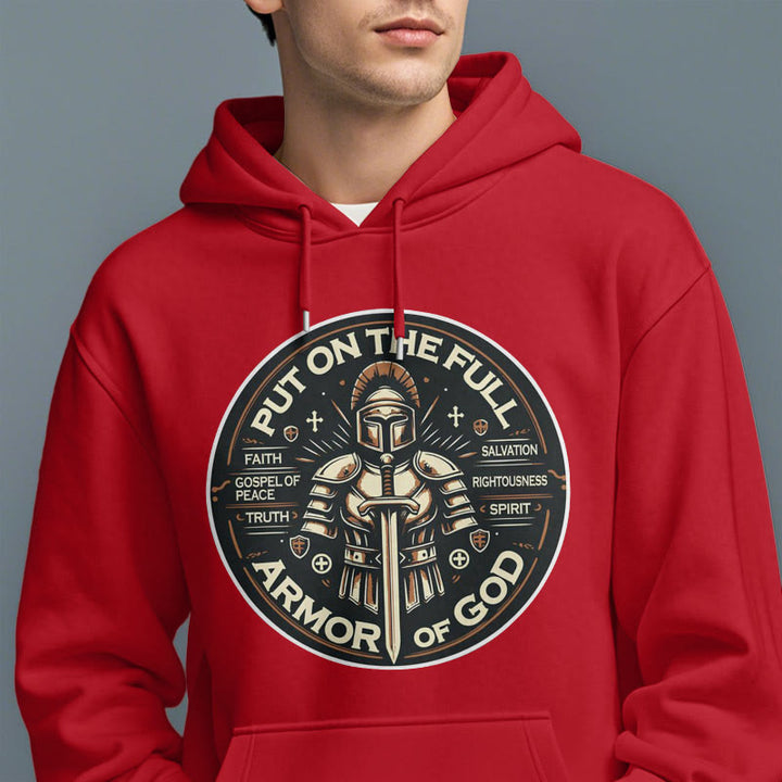 Christianartworkshop Style moderne Enfilez l'armure complète de Dieu Sweat à capuche en polyester doublé polaire - image 37
