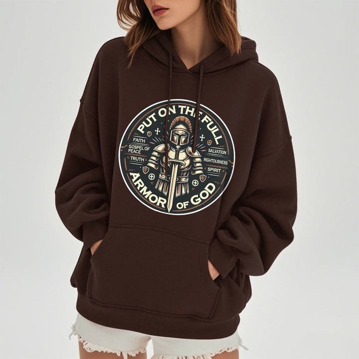 Christianartworkshop Style moderne Enfilez l'armure complète de Dieu Sweat à capuche en polyester doublé polaire - image 22