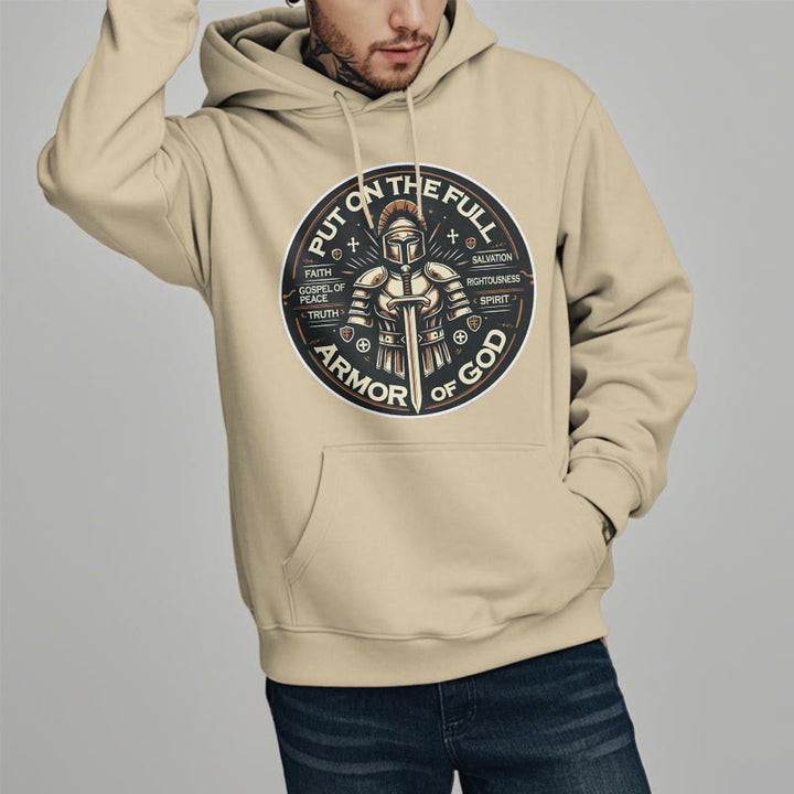 Christianartworkshop Style moderne Enfilez l'armure complète de Dieu Sweat à capuche en polyester doublé polaire - image 18