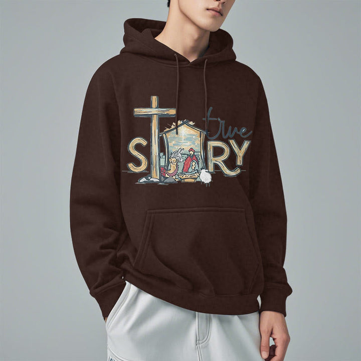 Christianartworkshop Sweat à capuche en polyester doublé polaire, style moderne, inspiré d'une scène de la Nativité vraie - image 22