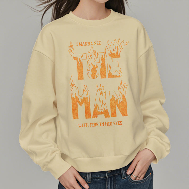 Sweat-shirt en polyester doublé polaire « L'homme aux yeux de feu » de Christianartworkshop - image 11