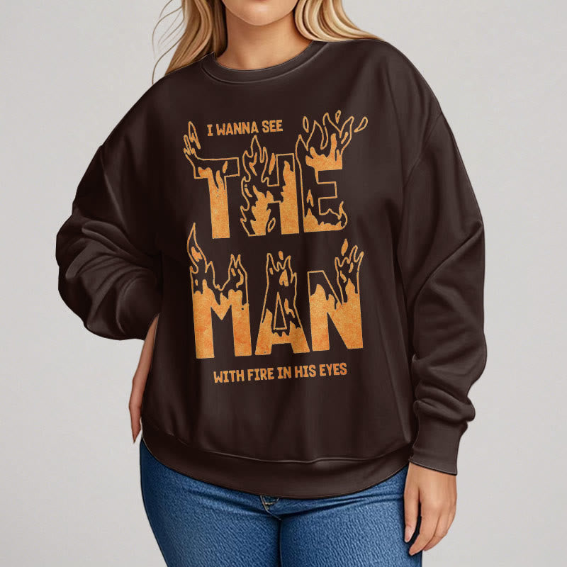 Sweat-shirt en polyester doublé polaire « L'homme aux yeux de feu » de Christianartworkshop - image 13